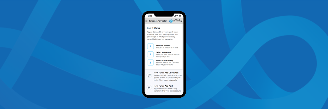 screenshot of Affinity Payroll